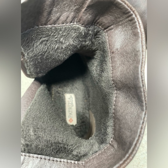 Patrizia Winona Brown Heeled Ankle Leather Boots Tassel Size 38 (7.5) - Picture 5 of 12